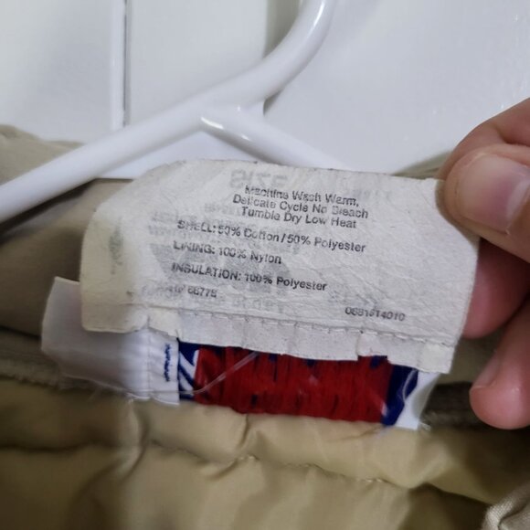 VTG Wynn's Xtend Racing Puffer Winter Jacket Beige Wiman Union USA Small - Picture 4 of 10